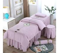 ININOSNP Dobladillo Resistente a Las Arrugas Juego de sábanas de Masaje con Falda Adecuado for Uso en Salones y spas(Light Purple,185x80cm)
