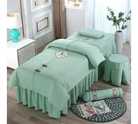 ININOSNP Dobladillo Resistente a Las Arrugas Juego de sábanas de Masaje con Falda Adecuado for Uso en Salones y spas(Light Green,190x70cm)