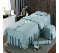 ININOSNP Dobladillo Resistente a Las Arrugas Juego de sábanas de Masaje con Falda Adecuado for Uso en Salones y spas(Light Blue,185x80cm)