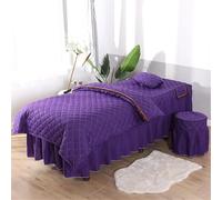 ININOSNP Dobladillo Resistente a Las Arrugas Juego de sábanas de Masaje, Falda de Cama de Belleza de Microfibra Adecuada for Salones(Dark Purple,70x190cm)