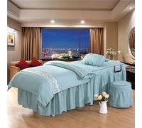 ININOSNP Dobladillo Resistente a Las Arrugas Sistema de Falda de Cama de Masaje de Belleza de Microfibra Adecuado for Salones de Belleza(Sage Green,60x180cm)