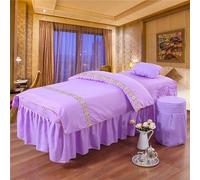 ININOSNP Dobladillo Resistente a Las Arrugas Sistema de Falda de Cama de Masaje de Belleza de Microfibra Adecuado for Salones de Belleza(Purple,70x185cm)