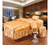 ININOSNP Dobladillo Resistente a Las Arrugas Sistema de Falda de Cama de Masaje de Belleza de Microfibra Adecuado for Salones de Belleza(Giallo,70x185cm)