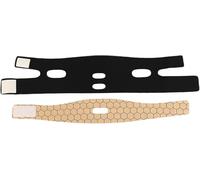 ININOSNP Herramientas para Adelgazar el Rostro Mascarilla Reafirmante con Levantamiento De Mentón En Forma De V La Bella Durmiente(Black-Chinlon)