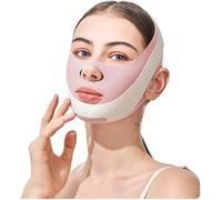 ININOSNP Herramientas para Adelgazar el Rostro Mascarilla reafirmante y eliminadora de papada con Correas de elevación en Forma de V(Pink)