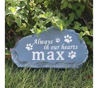 ININOSNP Memoriales para Animales Un Regalo de Consuelo for su compañero Peludo: personalización del jardín temático con Huellas de Patas 'Forever In Our Hearts'