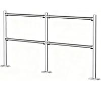 ININOSNP Puerta giratoria metálica. Barrera abatible Manual Adecuada for entradas de mercados y almacenes 2m