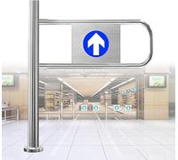 ININOSNP Puerta giratoria metálica. Puerta de Cierre automático de Entrada de Metal de 90°, Adecuada for mercados de fábricas industriales(Left,60 * 100cm)