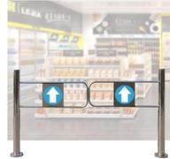 ININOSNP Puerta giratoria metálica. Puerta peatonal abatible Manual de 90° Adecuada for mercados, fábricas y Parques(130x97cm)