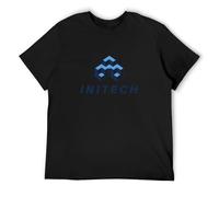 Initech Office Space Movie Fan Fictional Software Company Cool T-Shirt Graphic tee Printed Top Mens Black Shirt S