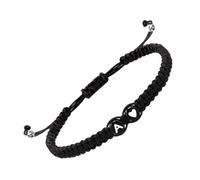 Initial Bracelet For Women - Stainless Steel Adjustable Standard Size | Couple Heart Design Charm Bracelet, 26 Letters Initial Jewelry Gift For Boys Girls, Handmade Friendship Bracelets | Gift Use