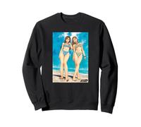 Initial D Bikini Anime Girls on Beach Street Racing Manga Sudadera
