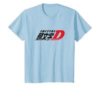 Initial D Manga Main Logo Camiseta, Niños, Azul Bebé, 12 años