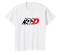 Initial D Manga Main Logo Camiseta, Niños, Blanco, 8 años