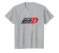 Initial D Manga Main Logo Camiseta, Niños, Gris Jaspeado, 3 años