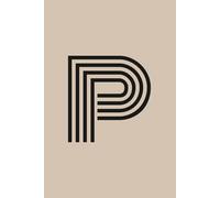 Initial Notebook P: Art Deco Journal with Colorful Cover and Lined Pages, perfect for Notes and Ideas