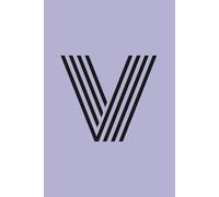 Initial Notebook V: Art Deco Journal with Colorful Cover and Lined Pages, perfect for Notes and Ideas