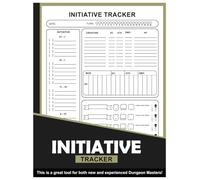 Initiative Tracker Logbook: For Encounter RPG Games, Fast Combat Organization, Tracking HP, Conditions, Player and Enemy Stats - 8.5” x 11” 100+ Pages