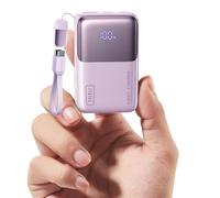 INIU 10000mAh Power Bank, Ultra Mini 45W Carga Rápida Bateria Externa | Cable USB C Desmontable, Apto para Avión, Esenciales de Viaje, Bateria Portatil para iPhone 18 17 16 Samsung S26 Xiaomi etc
