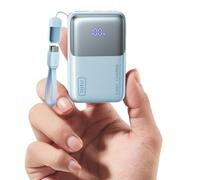 INIU 10000mAh Power Bank, Ultra Mini 45W Carga Rápida Bateria Externa | Cable USB C Desmontable, Apto para Avión, Esenciales de Viaje, Bateria Portatil para iPhone 18 17 16 Samsung S26 Xiaomi etc