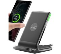 INIU Cargador Inalámbrico Rápido Stand, 15W Certificación Qi Wireless Charger Estación Phone Fast Charge Holder para iPhone 16 15 14 13 12 11 Pro MAX Plus Samsung Galaxy Google Pixel Xiaomi etc