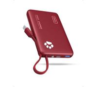 INIU Power Bank, Slimmest PD 20W 10000mAh Bateria Externa con Cable USB-C Integrado, USB C In&out PD3.0 QC4.0 Carga Rapida Bateria Portatil para iPhone 16 15 14 13 12 Pro MAX Samsung S22 S21 S20