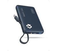 INIU 45W Power Bank 10000mAh, Bateria Externa Carga Rapida con Cable USB C Integrado, Cargador Portatil Powerbank Bateria Portatil USB C In&out para iPhone 16 15 14 13 12 Samsung, Xiaomi, iPad, Azul