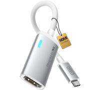 INIU Adaptador USB C a HDMI, Certificación HDMI Oficial con LED Inteligente, 4K@60Hz Compatible con Puertos Thunderbolt 3/4, MacBook Neo iMac Portátil iPad iPhone Samsung Steam Deck HDR Blanco