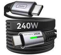 INIU Cable USB C a USB C, cable de carga rápida de 240 W, cable de carga rápida USB C a USBC trenzado para Samsung S24, S23, portátiles, iPad, Switch, Steam Deck, etc