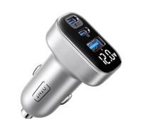 INIU Cargador Coche Carga Rápida 90W, 3-Puertos [USB C 45W + USB C 45W] Cargador Mechero Coche, 12V USB-C Cargador Movil Coche para iPhone 17 16 15 Pro, Samsung S25, Xiaomi, Camion, Fiat Peugeot etc