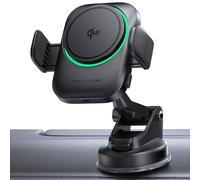 INIU Cargador Inalámbrico Coche 15W mag-Safe, Certificado Qi2 Carga Rápida con Ventilador y LED, Soporte Estable para iPhone 16 Pro Max/15/14/13/12 etc.