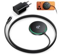 INIU Cargador Inalambrico, 15W Wireless Base de Carga Rápida Certificado Qi2 Compatible con Magsafe, Carregador Sem Fios para iPhone 16 Pro 15 14 13 12 Plus, con Cable USB-C y Adaptador Incluidos.