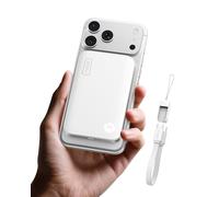 INIU Compacta Power Bank para MagSafe, 10000mAh Certificación Qi2.2 Inalámbrica 25W y USB C 45W Carga Rápida Batería Externa, Magnética Esenciales de Viaje para iPhone Serie 17-12, Blanco