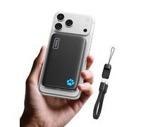 INIU Compacta Power Bank para MagSafe, 10000mAh Certificación Qi2.2 Inalámbrica 25W y USB C 45W Carga Rápida Batería Externa, Magnética Esenciales de Viaje, Apto para avión para iPhone Serie 17-12