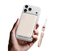 INIU Compacta Power Bank para MagSafe, 10000mAh Certificación Qi2.2 Inalámbrica 25W y USB C 45W Carga Rápida Batería Externa, Magnética Esenciales de Viaje para iPhone Serie 17-12, Naranja