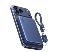 INIU for MagSafe Power Bank, Slimmest 25W Qi2.2 10000mAh Magnetic Portable Charger, 45W PD Fast Charging with USB C Cable, Battery Pack for iPhone Air 17 16 15 14 13 12 Only, Blue