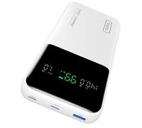 INIU Power Bank, 140W 25000mAh Mini Bateria Externa Carga Rapida, Pequeña Cargador Portatil para Laptop iPhone Samsung iPad, Viagem Essentials Apto para Hombres y Mujeres, Blanco