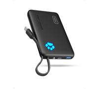 INIU Power Bank, Slimmest PD 20W 10000mAh Bateria Externa con Cable USB-C Integrado, USB C In&out PD3.0 QC4.0 Carga Rapida Bateria Portatil para iPhone 16 15 14 13 12 Pro MAX Samsung S22 S21 S20