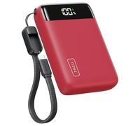 INIU Power Bank, Mini 22,5W PD 20000mAh Bateria Externa Carga Rapida, USB C Input & Output Bateria Portatil para iPhone Samsung iPad Airpods, Mochila Viaje Essentials Apto para Hombres y Mujeres, Rojo