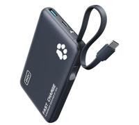 INIU Power Bank, Mini tamaño 10.000 mAh, 20 W, PowerBank con cable USB-C integrado, PD3.0 QC4.0 USB C entrada y salida, pequeña pero potente batería externa para móviles iPhone 16, 15, 14, 13, 12 Pro