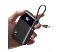 INIU Power Bank, Pequeño 22.5W 20000mAh Bateria Externa con Cable USB-C Integrado, USB C In&out PD3.0 QC4.0 Carga Rapida Bateria Portatil para iPhone 15 14 13 12 Pro MAX Samsung S22 S21 S20 iPad etc