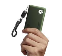 INIU Power Bank, Pequeño 45W Carga Rápida 10000mAh USB C Bateria Externa | Cable USB C Desmontable, Apto para Avión, Esenciales de Viaje, Bateria Portatil para iPhone 18 17 16 Pro, Samsung, Verde