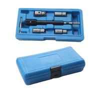 Injector Cleaning Kit, Injector Seat Cleaner, 8.66x4.72x1.97 Inches Multifunctional Set of 6 Reamers, Steel Tips, Ergonomic Handle Tools for Engines Maintenance Use