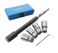 Injector Cleaning Tool, Injector Repair Kit, Multifunctional Reamer Set, Precision Engine Maintenance Tools, 6-Piece Cleaner for Marine Motorcycle Lawnmower Racing, 8.66x4.72inch