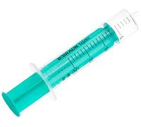 Injekt TZ-1359 Jeringa desechable con varilla de pistón verde, Luer Excent, capacidad de 20 ml, 100 unidades