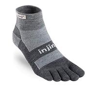 Injinji 2.0 Medianos al aire libre Mini Crew Nuwwol Calcetines, Hombre Mujer, 223330CHL, Carbón/Negro, Large