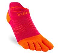 Injinji Run - Calcetines tobilleros invisibles ligeros con dedos para mujer, talla M/L, diseño en naranja y rojo (Chili)