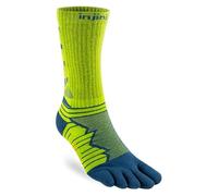 Injinji Ultra Run Crew - Calcetines de media caña para correr, Musgo, Large