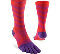 Injinji Ultra Run Crew - Calcetines de media caña para correr, Rojo, M-L