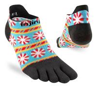Injinji Women's Run Light Weight No-SHOW SPECTRUM PEPPERMINT M/L, multicolor, M-L